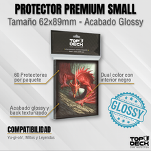 Cargar imagen en el visor de la galería, Protectores con Diseño | TOPDECK Small 62x89mm Wyvern de Sangre