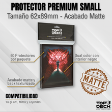 Cargar imagen en el visor de la galería, Protectores MATTE con Diseño | TOPDECK Small 62x89mm Fe sin Límite