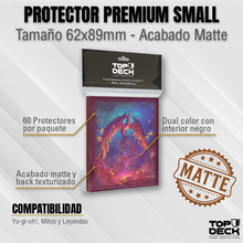 Cargar imagen en el visor de la galería, Protectores MATTE con Diseño | TOPDECK Small 62x89mm Fénix