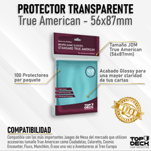 Cargar imagen en el visor de la galería, Protectores Juego de Mesa | TOPDECK True American 56x87mm