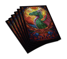 Cargar imagen en el visor de la galería, Protectores Standard | Colección Vitrales - Dragón Verde 66x91mm