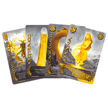 Cargar imagen en el visor de la galería, 3 Relatos de Hijos de Daana - Luz Esmeralda + Necromancia + Muerte de Cuchulain + 2 cartas secretas al azar