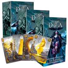 Cargar imagen en el visor de la galería, 3 Relatos de Hijos de Daana - Luz Esmeralda + 2 cartas secretas al azar