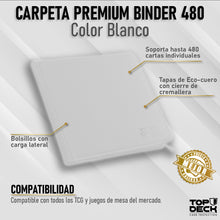 Cargar imagen en el visor de la galería, Carpeta Premium | TOPDECK 480 color Blanco