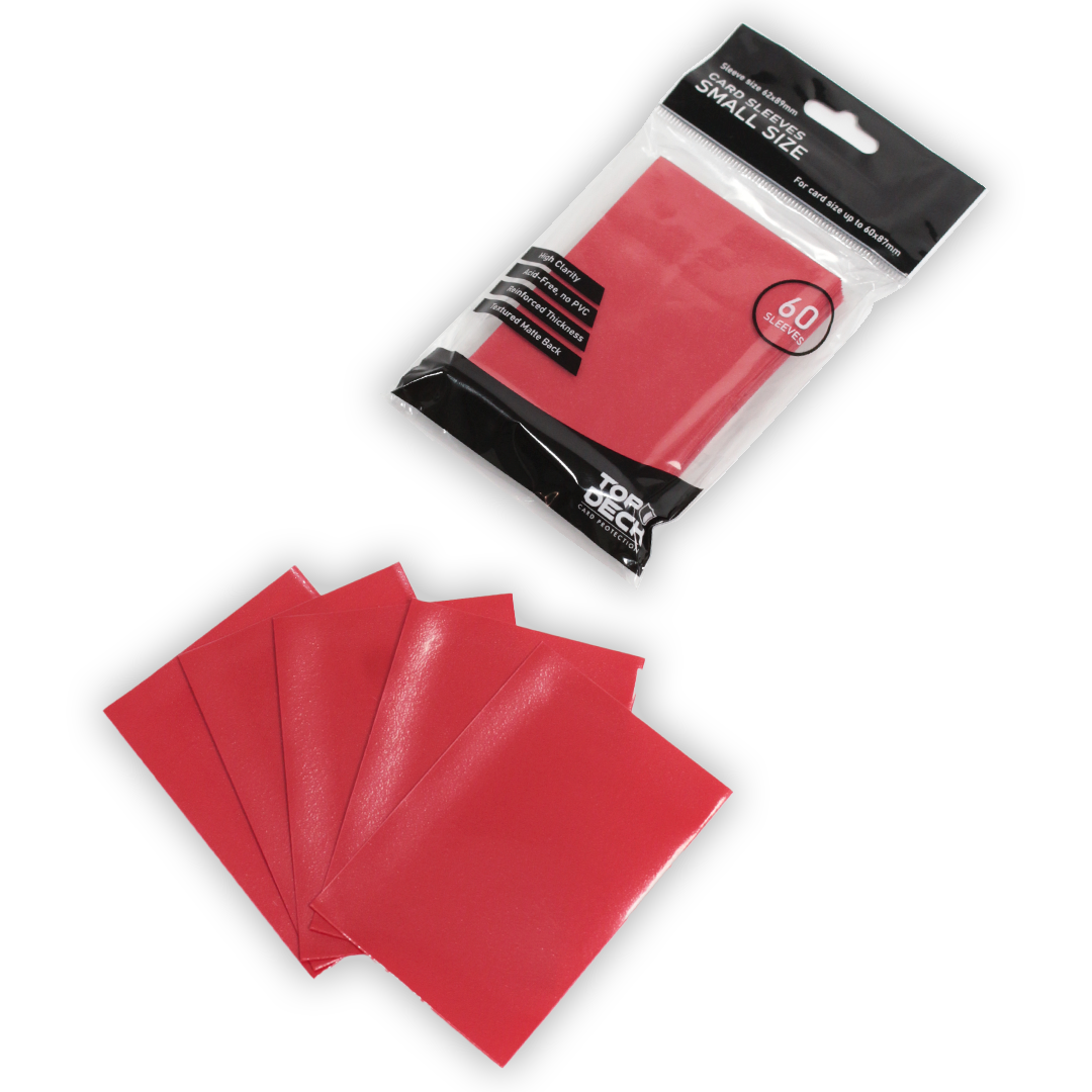 Color Rojo Fundas Mate Arkero-G Para Tarjetas Yu-Gi-Oh! - 60 Unidades Sleeves Rojos Antirreflectantes Color Rojo Fundas Mate Arkero-G Para Tarjetas Yu-Gi-Oh! - 60 Unidades Sleeves Rojos Antirreflectantes