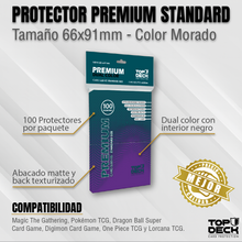 Cargar imagen en el visor de la galería, Protectores Premium | TOPDECK Standard 66x91mm color Morado