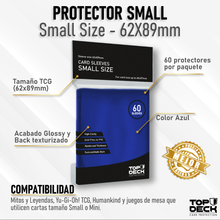 Cargar imagen en el visor de la galería, Protectores Esenciales | TOPDECK Small 62x89mm color Azul