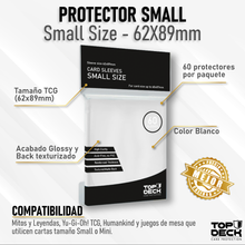 Cargar imagen en el visor de la galería, Protectores Esenciales | TOPDECK Small 62x89mm color Blanco