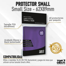 Cargar imagen en el visor de la galería, Protectores Esenciales | TOPDECK Small 62x89mm color Morado
