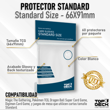Cargar imagen en el visor de la galería, Protectores Esenciales | TOPDECK Standard 66x91mm color Blanco