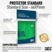 Cargar imagen en el visor de la galería, Protectores Esenciales | TOPDECK Standard 66x91mm color Verde