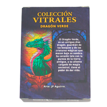 Cargar imagen en el visor de la galería, Protectores Standard | Colección Vitrales - Dragón Verde 66x91mm