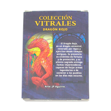 Cargar imagen en el visor de la galería, Protectores Standard | Colección Vitrales - Dragón Rojo 66x91mm