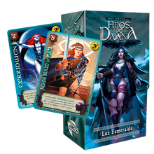 Cargar imagen en el visor de la galería, 3 Relatos de Hijos de Daana - Luz Esmeralda + Necromancia + Muerte de Cuchulain + 2 cartas secretas al azar