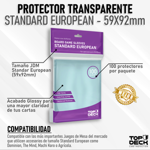 Protector Transparente Standard European 59x92mm