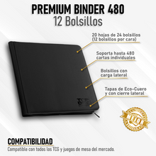 Cargar imagen en el visor de la galería, Carpeta Premium | TOPDECK 480 color Negro