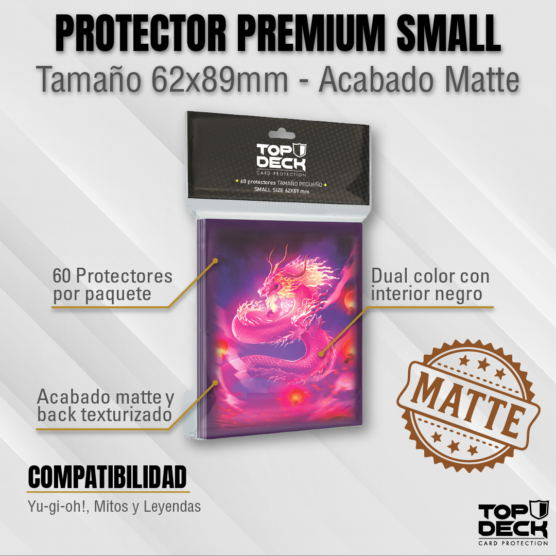 Protectores MATTE con Diseño | TOPDECK Small 62x89mm Lóng Nián