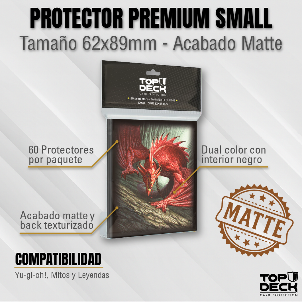 Protectores MATTE con Diseño | TOPDECK Small 62x89mm Wyvern de Sangre