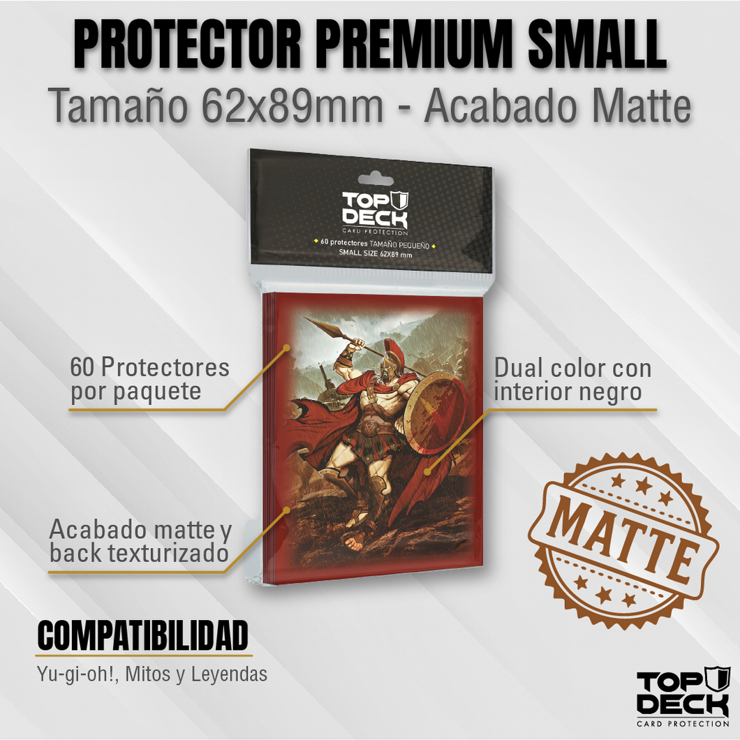 Protectores MATTE con Diseño | TOPDECK Small 62x89mm Leonidas