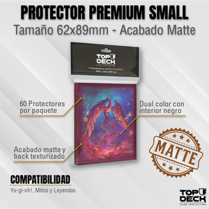 Protectores MATTE con Diseño | TOPDECK Small 62x89mm Fénix
