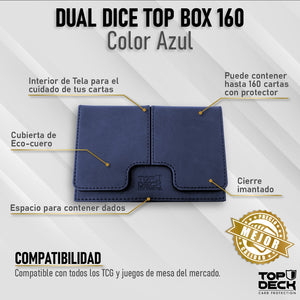 Dual dice top box 160 - Topdeck Color Azul