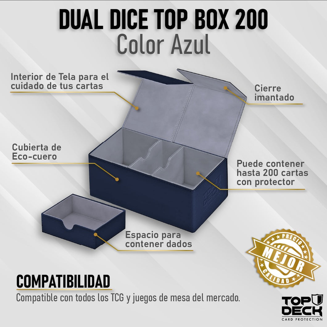 Dual dice top box 200 - Topdeck Azul