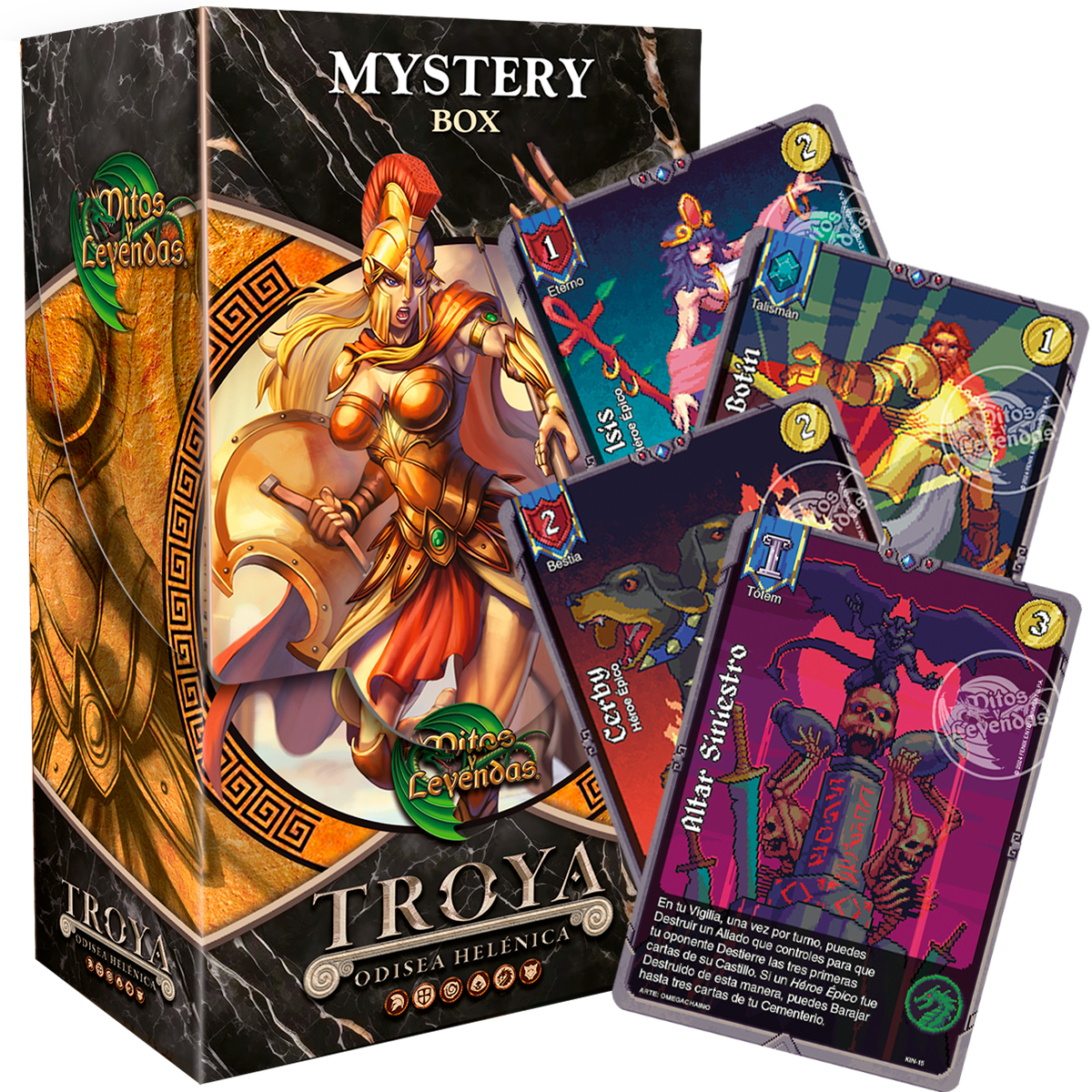 Oferta especial Mystery Box Troya + 4 cartas Kingdom Quest V3