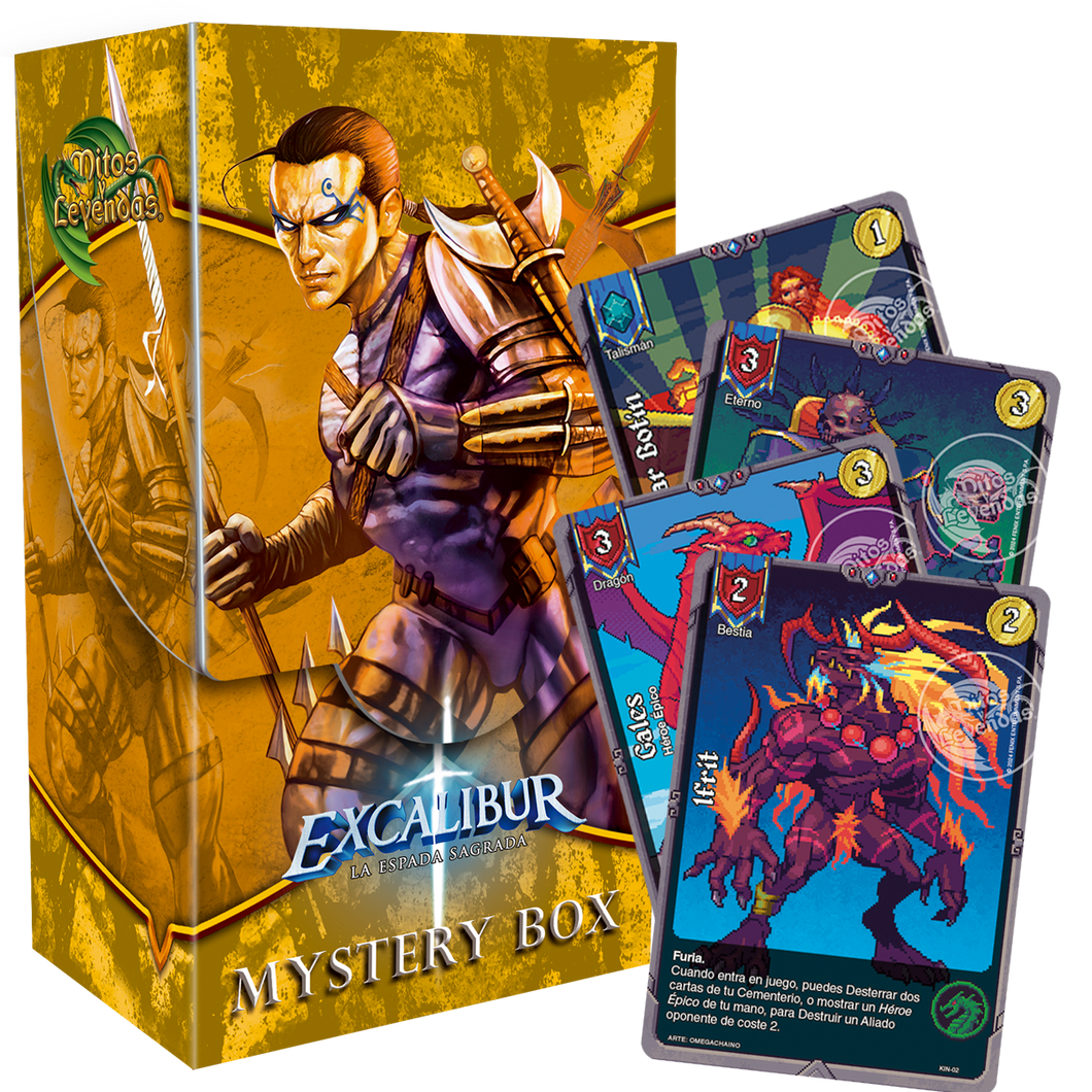 Oferta especial Mystery Box Excalibur + 4 cartas Kingdom Quest