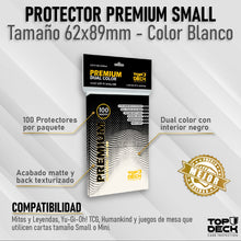 Cargar imagen en el visor de la galería, Protectores Premium | TOPDECK Small 62x89mm color Blanco
