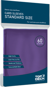 PREVENTA Protectores Esenciales | TOPDECK Standard 66x91mm color Morado
