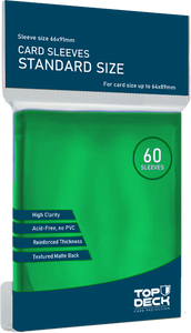 PREVENTA Protectores Esenciales | TOPDECK Standard 66x91mm color Verde