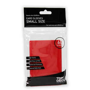 Protectores Esenciales | TOPDECK Small 62x89mm color Rojo