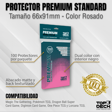 Cargar imagen en el visor de la galería, Protectores Premium | TOPDECK Standard 66x91mm color Rosa
