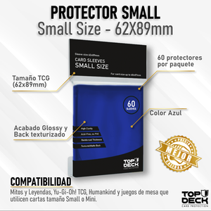 Protector Top Deck Azul tamaño Small