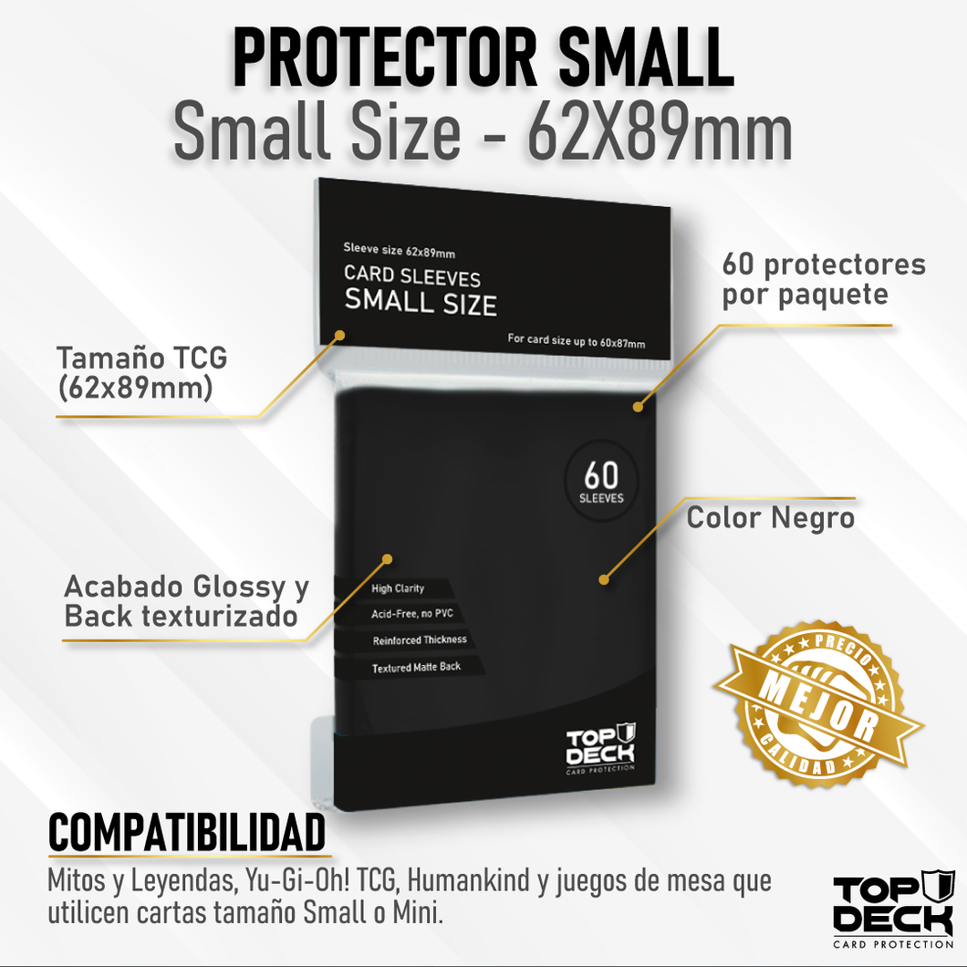 Protector Top Deck Negro tamaño Small
