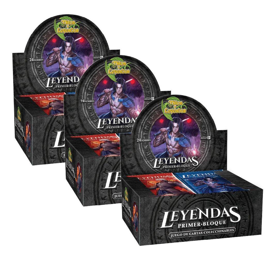 3 Display Leyendas Primer Bloque 4.0 - Primer Bloque + 3 BUY A BOX