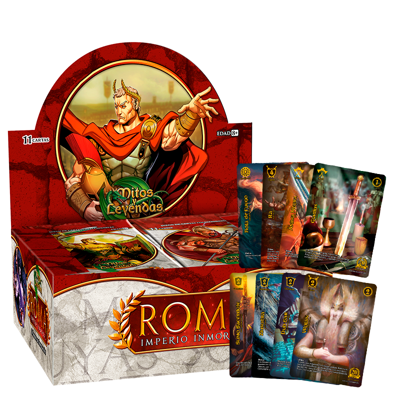 Display Roma + 4 cartas al azar de Bloque Furia 20 años