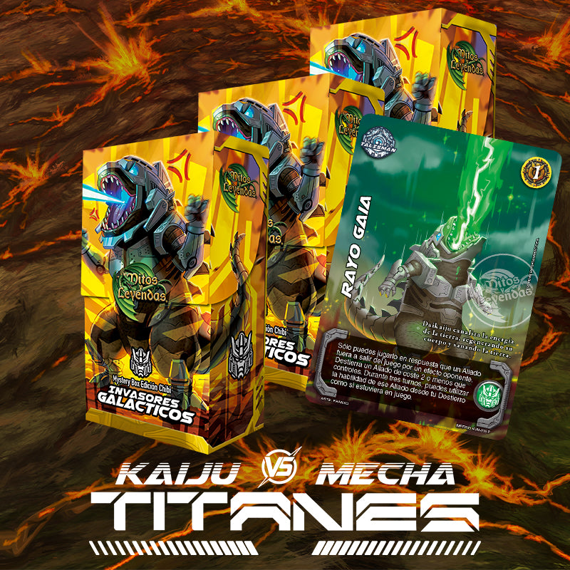 PREVENTA 3 Mystery Box Kaiju vs Mecha: Titanes - Invasores Galácticos + Rayo Gaia