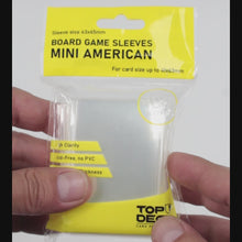 Cargar y reproducir el video en el visor de la galería, Protectores Juego de Mesa |  TOPDECK Mini American 41x63mm
