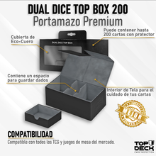 Cargar imagen en el visor de la galería, Portamazos Premium | TOPDECK Dual Dice 200 color Negro
