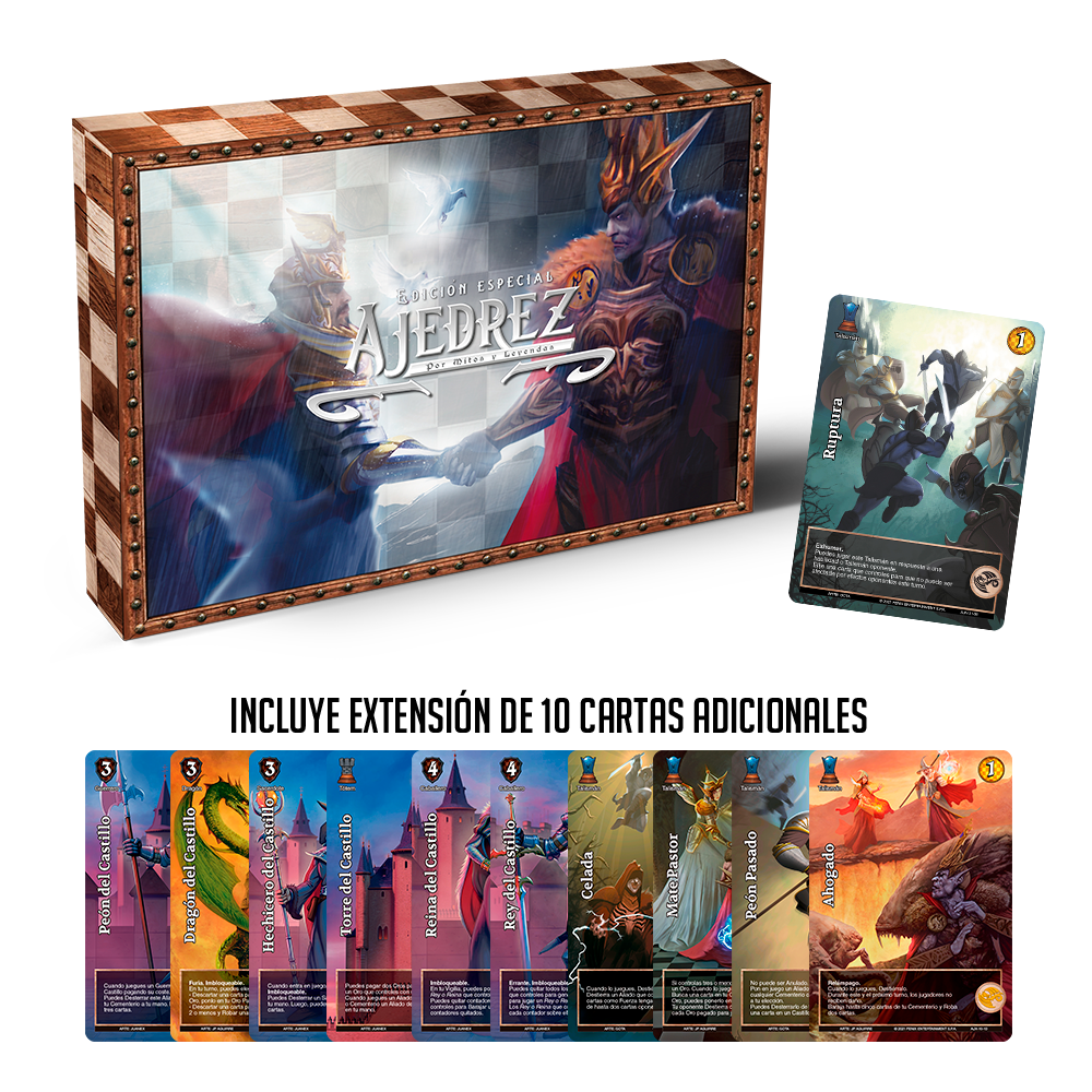 Edición Especial Ajedrez + Set de Extensión de 10 cartas + carta  promocional Ruptura + Final